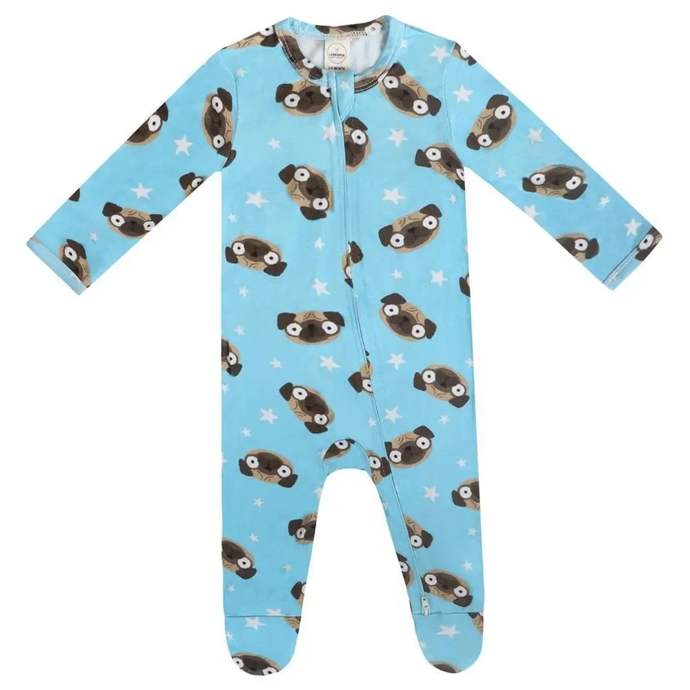 Larkspur Zippered Footie Tree in Blue Size 0-3Months NWT